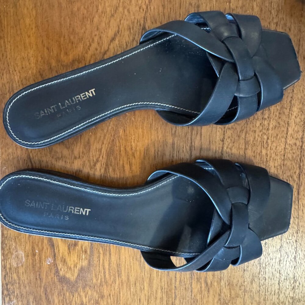 Saint Laurent Tribute Nu Pieds 05 leather sandals - Picture 4 of 6